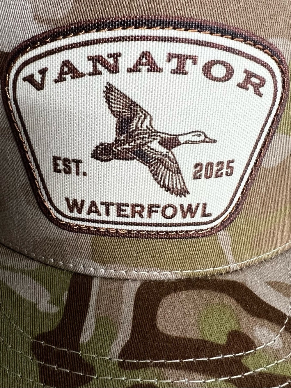 104 The Classic Vanator Waterfowl Camo Trucker Hat - Tan/Green/Brown - Picture 8 of 9